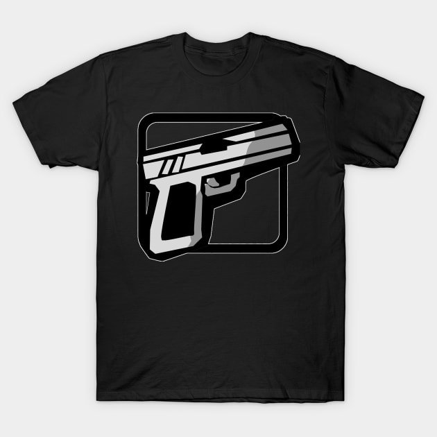 hand gun T-Shirt by letsholo